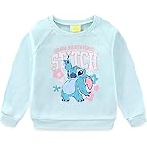 Disney Lilo and Stitch Girls Crewneck Pullover Sweatshirt for Big Kids