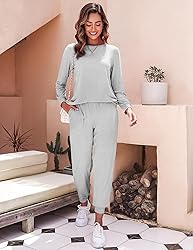 Ekouaer Women's Pajama Sets Casual 2Pcs Sleepwear
