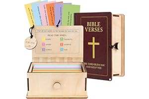 DINIZON 150 Pcs Christian Bible Verses Box, Gifts for Catholic Men Women, Read This When Bible Verses Jar For Daily Encouragement, Catholic Gift, Bible Gifts for Women, Scripture Prayer Cards