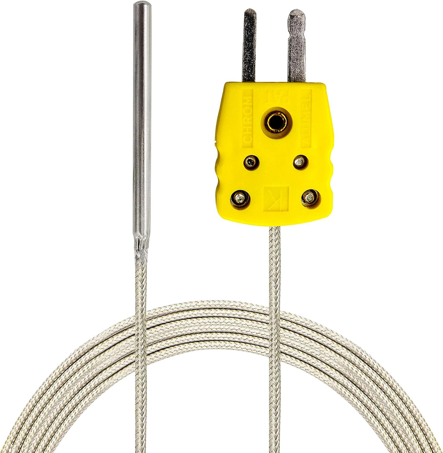 K-Type Thermocouple Probes - Alligator Clip & Pipe Clamp Sensors For Temperature Meters Up To 500°C