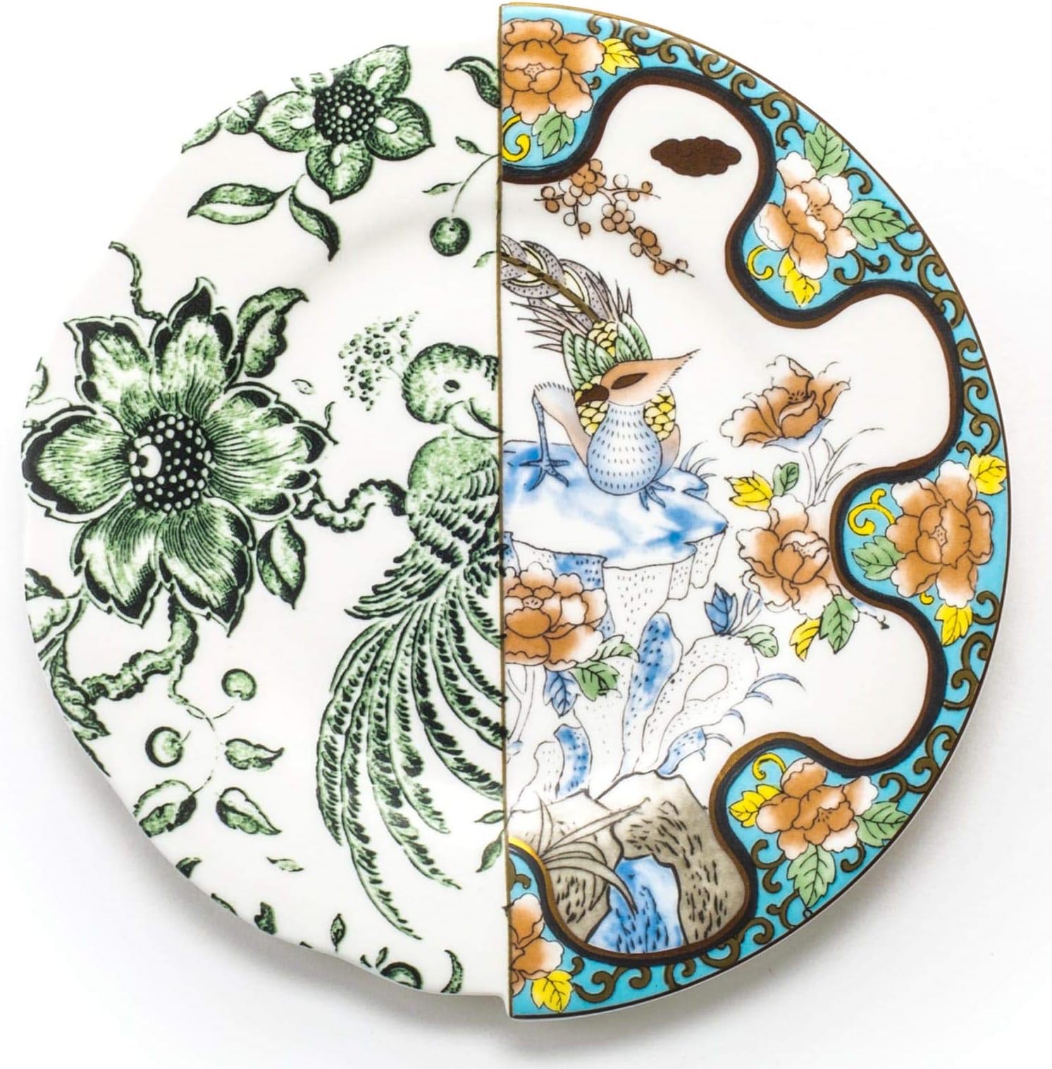 SELETTIPorcelain Fruit Plate Ø Cm.20 H.1,6 "Hybrid-Zoe"