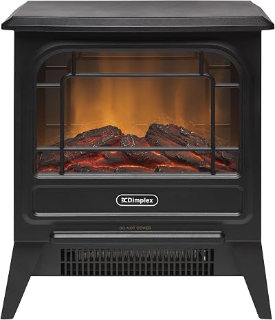 Dimplex MicroStove Optiflame Electric Stove 1.2kW 600/1200W Log Fuel Bed
