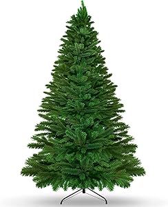 KKTICK Artificial Christmas Tree, Upgrade Fake Xmas Tree with Durable Metal Stand, Easy Assemble, 1422 Branch Tips for Lush Looking, Holiday Decorations for Home and Office, 6ft