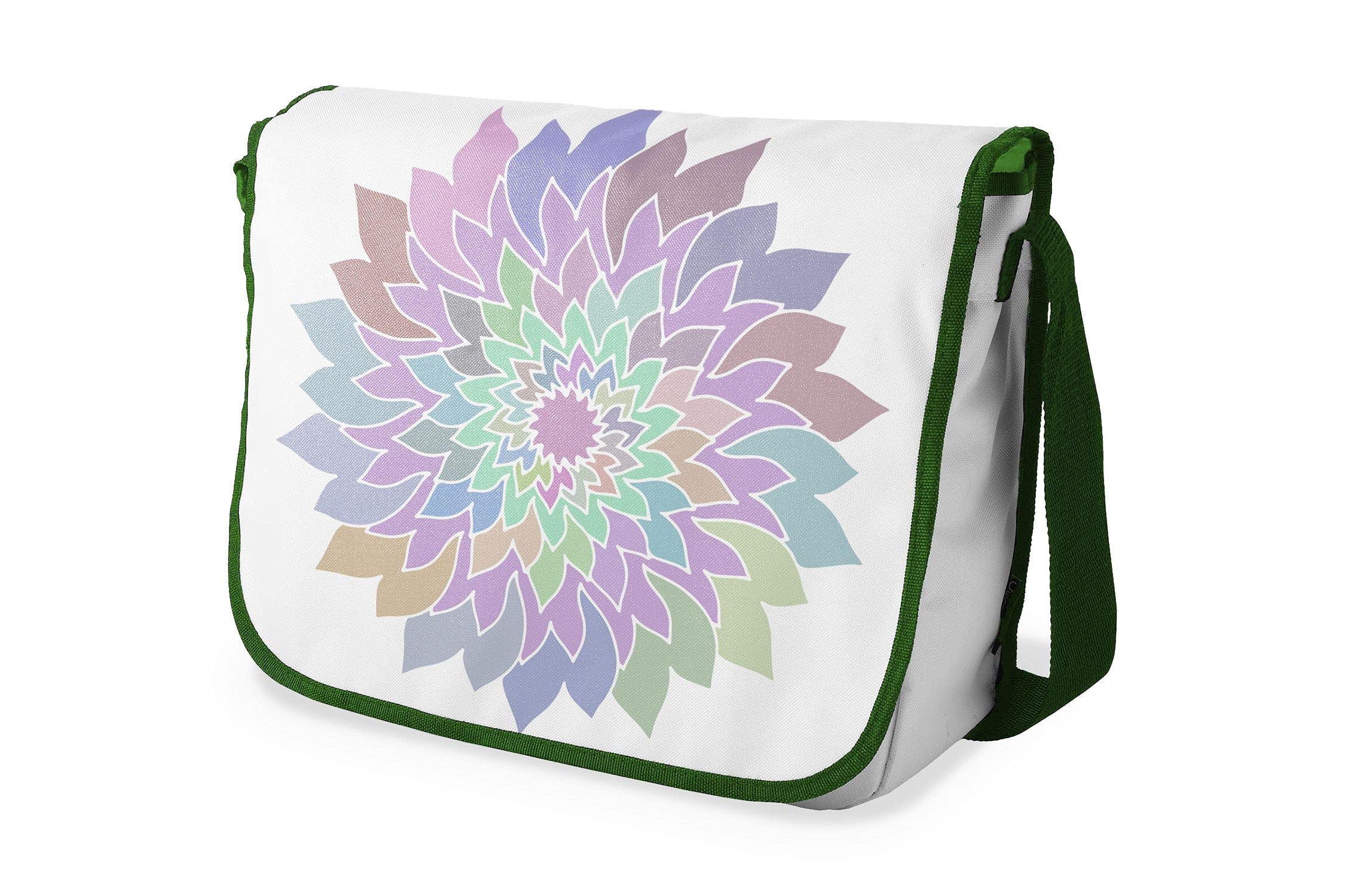 Bonamaison Digitally Printed Messenger School Bag with Khaki Strap for Students, Cross Body Bag, Courier Bag, Shoulder Bag for School, Back to School, Size: 29x36 Cm