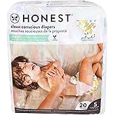 The Honest Company - Eco-Friendly and Premium Disposable Diapers - Pandas, Size 5 (27+ lbs), 20 Count