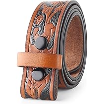 F&L CLASSIC Western Belt without buckle for men – Full Grain