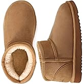 Wishcotton Women's Cozy Short Bootie Slippers, Winter Warm Hard Bottom House Shoes with Fuzzy Lining for Indoor Outdoor