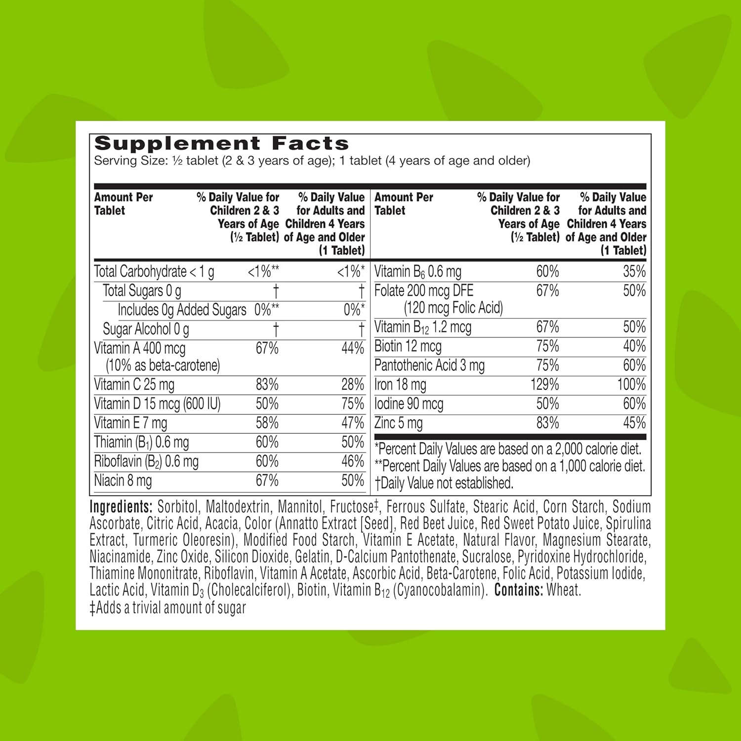 Flintstones Chewable Kids Vitamins with Iron, Multivitamin for Kids & Toddlers with Vitamin D, Vitamin C & More, 60ct: Health & Personal Care