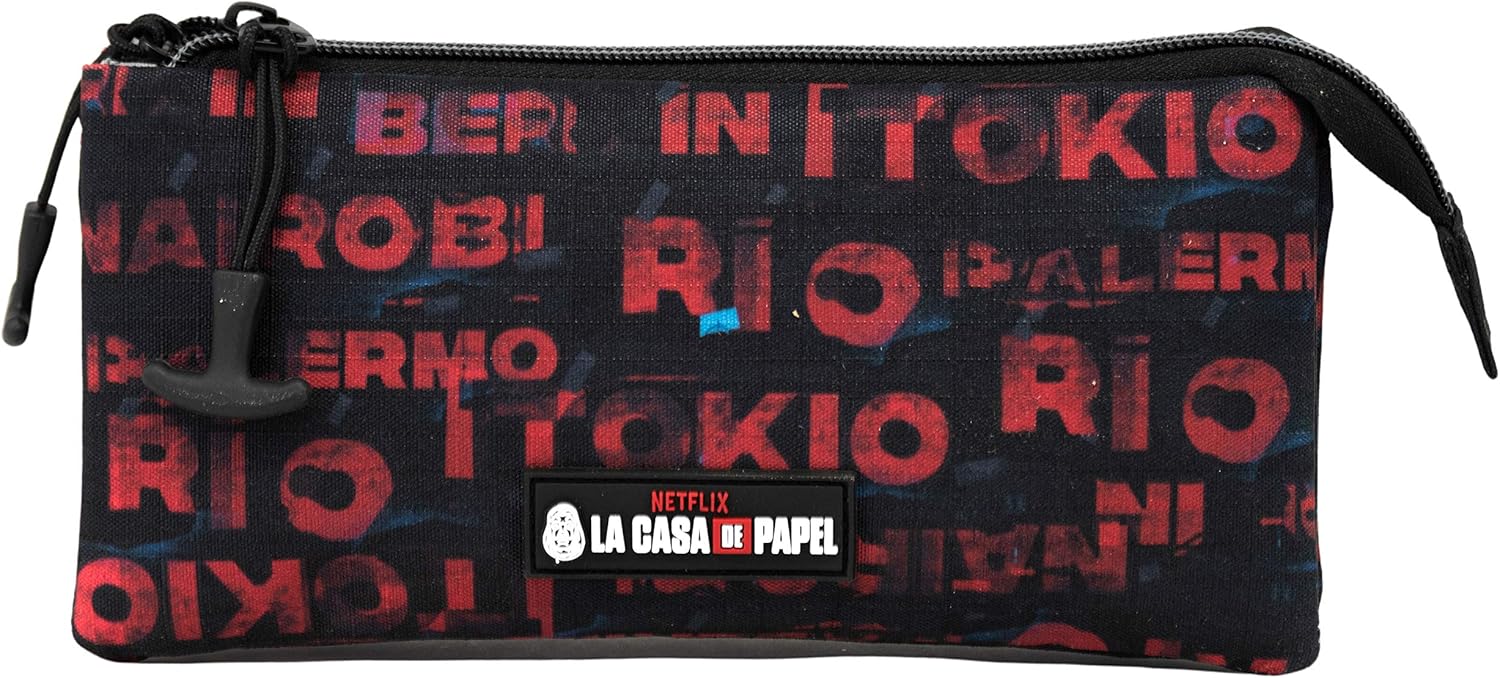 Money Heist Cities-Triple HS Pencil Case, Multicolour, Un tamaño - Image 3