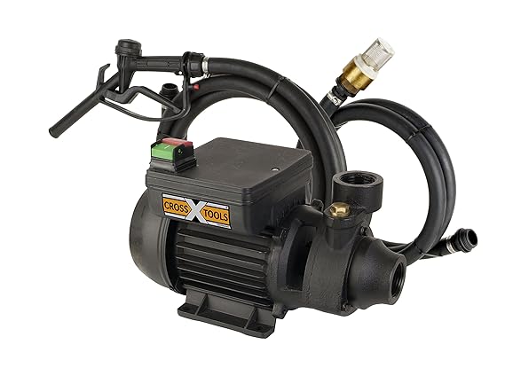 Cross Tools 68800 Kraftstoffpumpe Dieselpumpe Ölförderpumpe MultiOil 35 M mit Schlauchgarnitur und Zapfpistole, bis 2.100 l/h