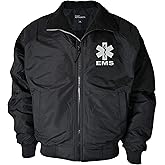 Qraphic Tee EMS Heavyweight Jacket, Reflective Logo, Fleece body Lining & polyfill sleeve lining jacket, Emergency Medical