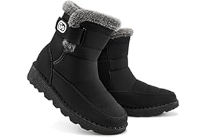 Ablanczoom Womens Winter Snow Boots With Warm Fur Lining Comfortable Booties Non Slip Waterproof Outdoor Shoes