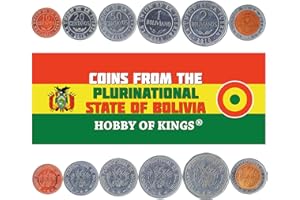 HOBBY OF KINGS Set of 6 Coins from Bolivia. 10, 20, 50 CENTAVOS, 1, 2, 5 BOLIVANOS. 2010-2017