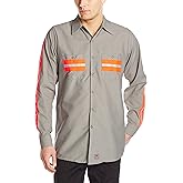 Red Kap Men's Industrial 2 Piece Lined Collar Work Shirt