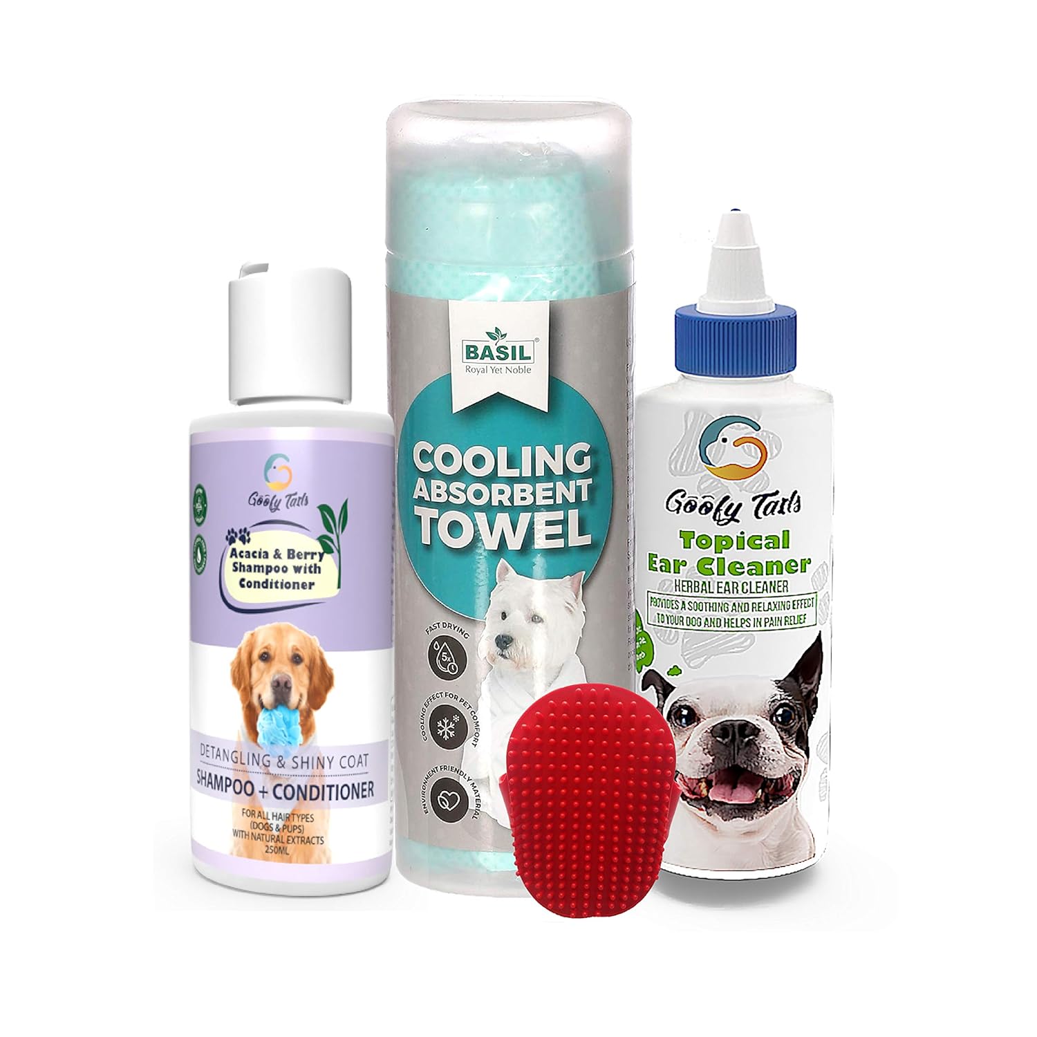 Buy Goofy Tails Dog Grooming Basket for Dogs [Acacia and Berry Shampoo