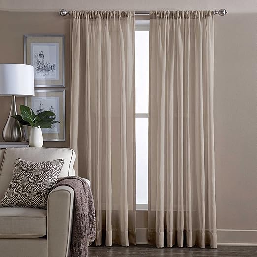 Amazon Com Wamsutta Cotton Sheer 95 Inch Window Curtain Panel In