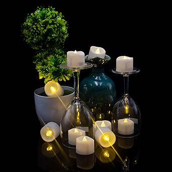 Bougies A Led Flamme Vacillante Blanche Bougie Electrique Pile Cr2032 Ideales Pour Table Fete Soiree Anniversaire Mariage Noel 12pcs Amazon Fr Luminaires Et Eclairage