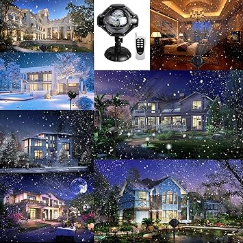 Proiettore Luci Natalizie Ebay.Decorazioni Natalizie Proiettore Led Di Lampade Del Paesaggio Del Riflettore Rotante Delle Precipitazioni Nevose Bianche Dei Fiocchi Di Neve Giardino Interno Ed Esterno Illuminazione Decorativa Amazon It Casa E Cucina