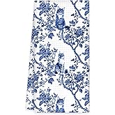 OINDADE Chinoiserie Maine Coon Cat Kitchen Towels, Blue and White Cats Hand Towels, Maine Coon Cat Gifts for Women Decorative Dish Tea Towel for Kitchens, Grandmillennial Cats Bathroom Decor, 16x24In