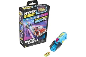 GOLIATH Hyper Burst Battle Racers Green Storm Car & Launcher | Over 600+ MPH Scale Speed! | Racing Micro Scale Cars and Battle Action Toys | Ages 5+