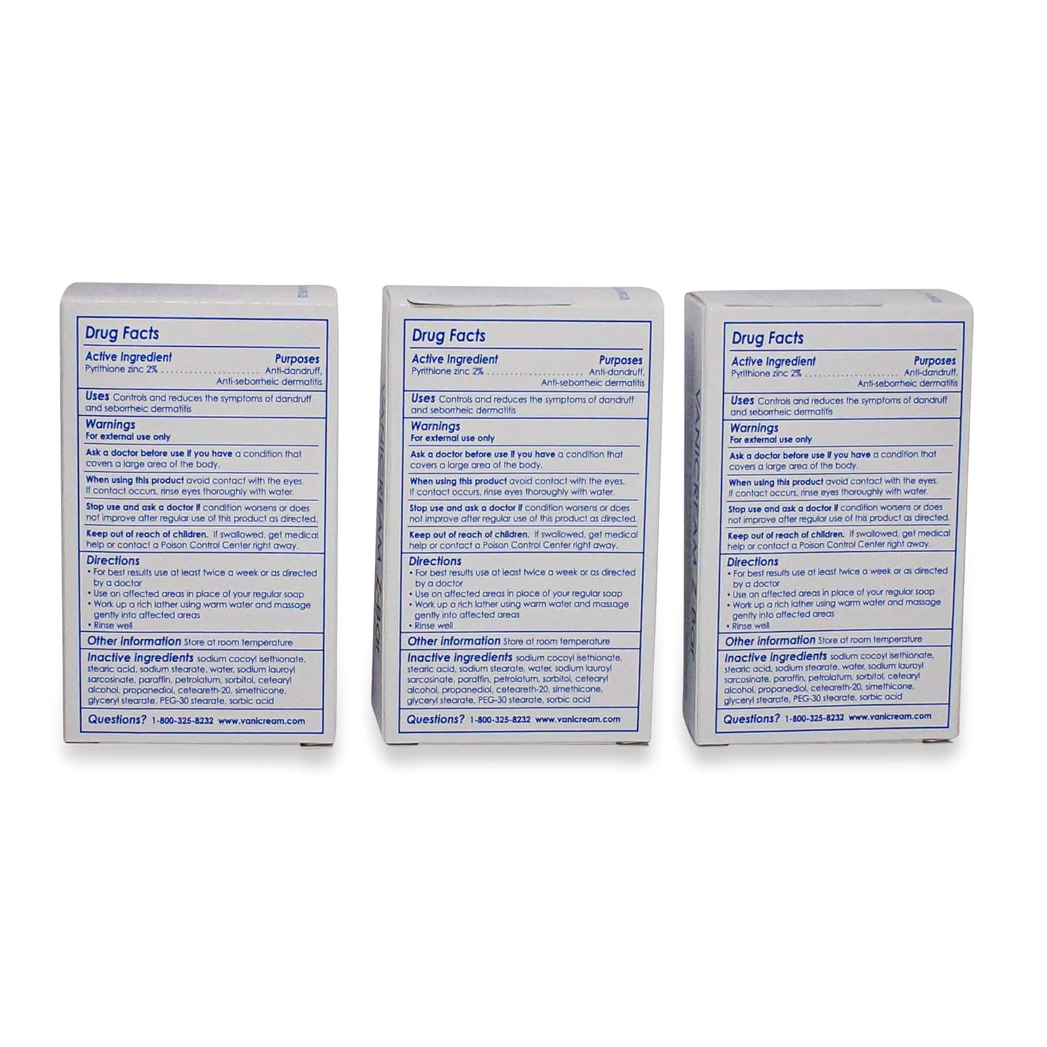 Vanicream Z-Bar Medicated Cleansing Bar - 3.36 oz, Pack of 3: Beauty