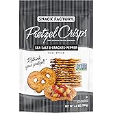 Snack Factory Pretzel Crisps, Sea Salt &amp; Cracked Pepper, 7.2 Oz