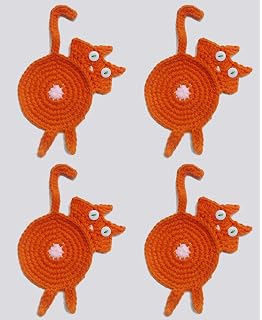 Amazoncom Crazy Cat Lady Cat Butt Crochet Drink Coaster - 