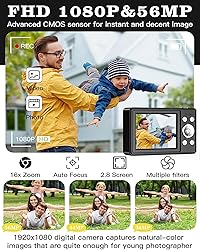 Digital Camera- 56MP FHD 1080P Camera for