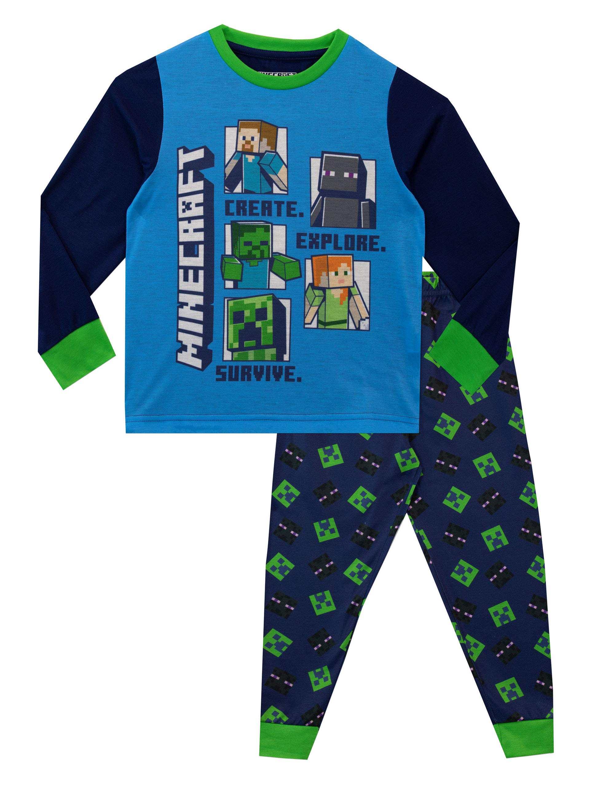 Minecraft Boys Pyjamas Steve & Creeper