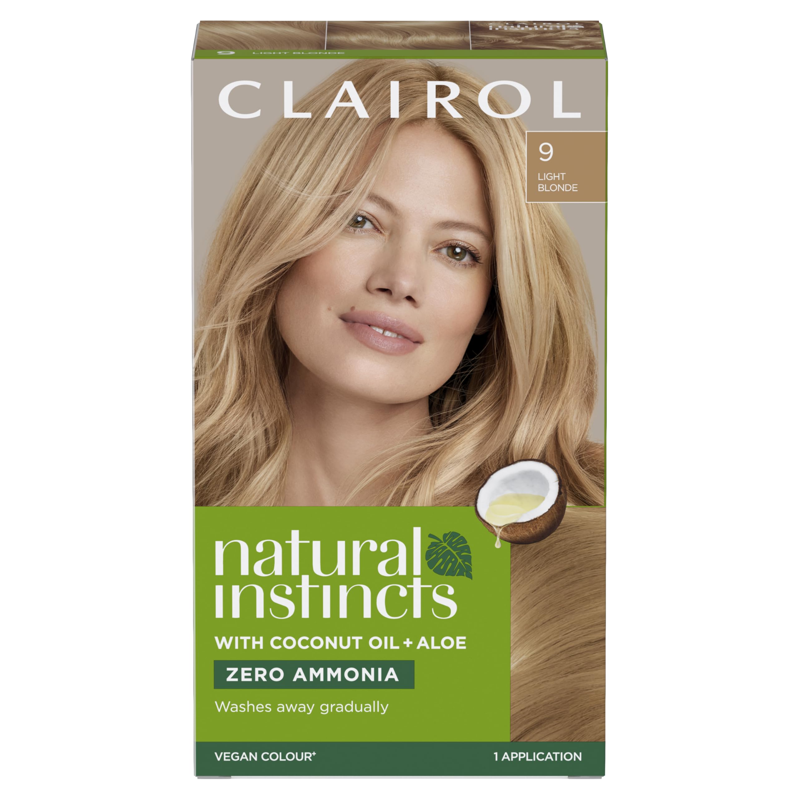 Clairol Natural Instincts Semi-Permanent No Ammonia Hair Dye, 9 Light Blonde