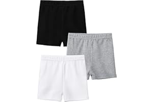 YERIOK 3 Pack Cotton Baby Girls Shorts Toddler Biker Bike Shorts Cartwheel Under Shorts for Baby Girl Clothes