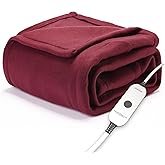 Sunbeam Royal Ultra Cabernet Heated Personal Throw / Blanket, Cozy-Warm, Adjustable Heat Settings