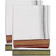 Stylesindia Single Layer Cotton Dhoti 1.8mts Vesti Mundu Ethnic Dress Thalapathy Style Border-White (Pack of 2)