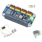 PWM Servo Motor Driver HAT Compatible with Raspberry Pi 5/4/3B+/ 3B Zero/Zero W/Zero WH and Jetson Nano, 16-Channel 12-bit I2C Interface Straight Pinheader