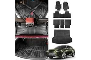 Dattumar Floor Mats Compatible with 2023-2025 Lexus RX350 RX350H RX500H Trunk Mat Cargo Liner All Weather Back Seat Cover Protector 2024 RX350 Accessories (2023-2025,Trunk Mat+Backrest Mat+Floor Mats)