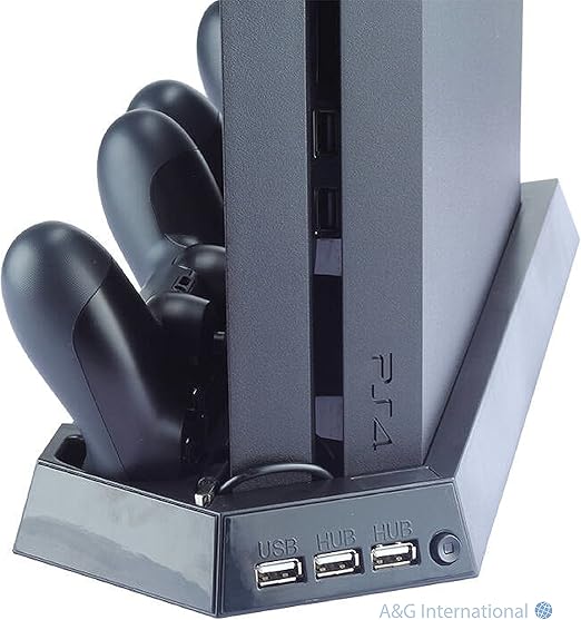 Amazon A G Ps4 縦置きスタンド スリムモデル 冷却付き コントローラー2台充電可能 Usbポート 3 Playstation 4 バッテリー 充電器