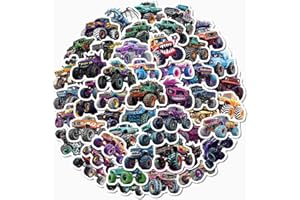 CAQZL 50 PCS Monster Truck Stickers,Cute Sticker, Car Sticker,Waterproof Mixed Stickers,Vinyl Stickers Pack Decals for Water 