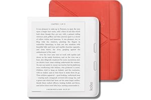 Kobo Libra 2 White Bundle with Poppy Red SleepCover