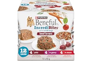 Beneful Incredibites Wet Dog Food, Real Beef Variety Pack 12 Ct - 85 g x 12 Can (1 Pack)