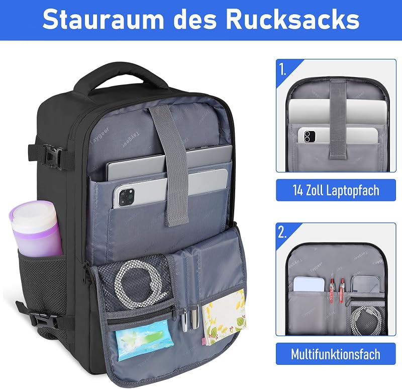 Handgepäck Rucksack 24L, Ryanair Handgepäck 40x30x20 Rucksack Damen