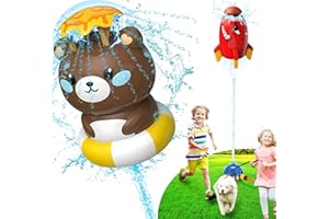 ROHSCE Water Sprinkler for Kids, Sprinkler for Kids, 360 Degree Rotation Kids Sprinkler, Water Rocket Spray Sprinkler for Kids, Outdoor Water Toys for Age 3+ Year Old Boys Girls Gift