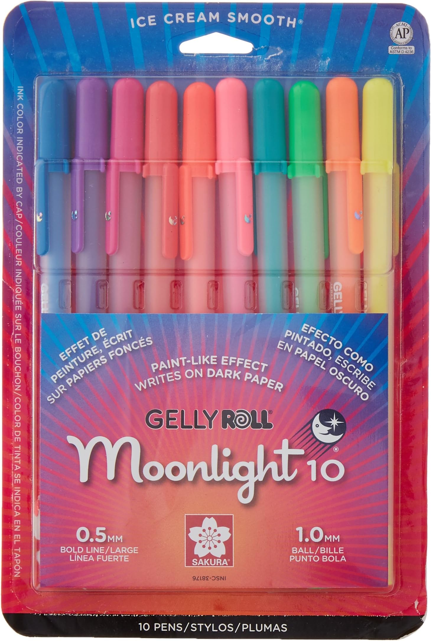 Gelly Roll Moonlight Bold Point Pens 10/Pkg-Assorted Colors