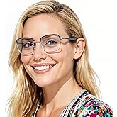 OCCI CHIARI Reading Glasses for Small Face Women Men Metal Lightweight Readers