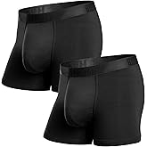 BN3TH Men’s Classic Icon Boxer Briefs 2-Pack, 3D Pouch, Anti-Chafe, Breathable TENCEL Modal, No-Roll Waistband, 3.5" Inseam