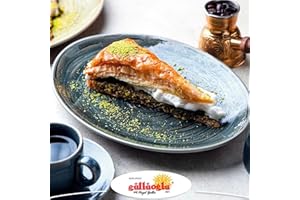 SINCE 1871 GÜLLÜOGLU Gulluoglu Carrot Slice Pistachio Baklava, 8 pieces (2.38 lb - 1080 gr), daily fresh shipment from Istanbul/Turkey