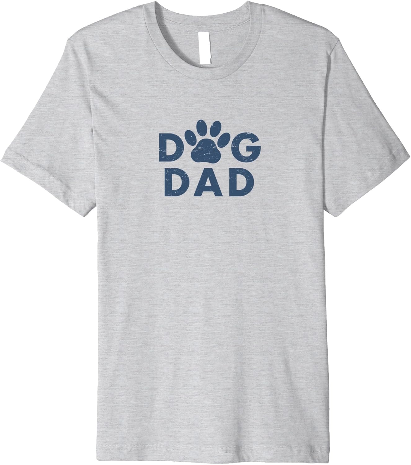 Men's Dog Dad Shirt Navy Paw Print Tee Clothing