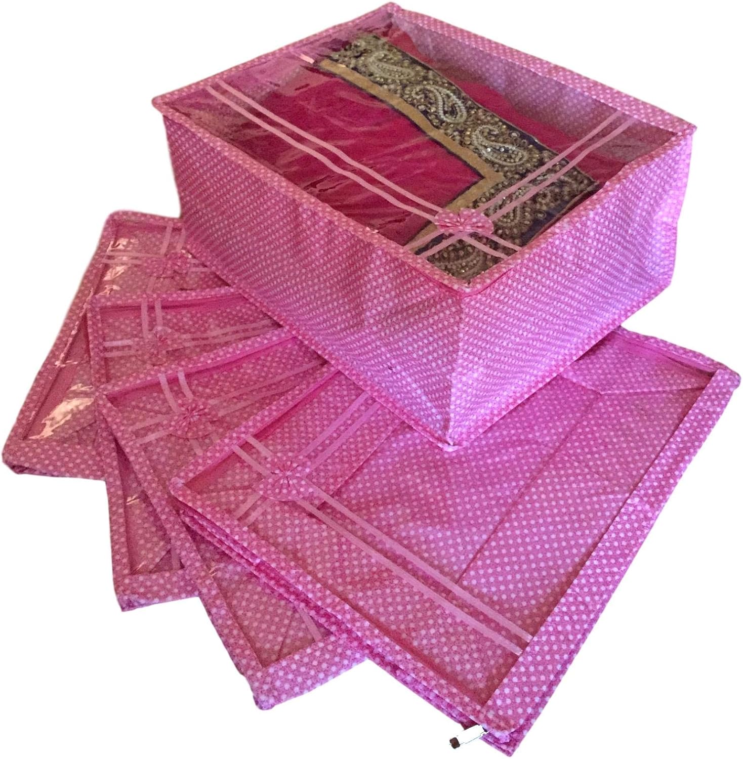 Mehek Set of 5 Large Clothes Storage Bag Saree Lengha Bag Wardrobe