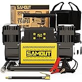 SMAOUT 12V Digital Air Compressor, Offroad Portable Inflator 12.3 CFM, Air Pump Max 150PSI for Heavy-Duty Tires, with LCD Control Panel to Preset Target Pressure, 4x4 Vehicle, SUV, RV