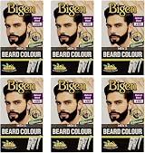 Bigen Men Beard Colour No Ammonia with Aloe Olive Oil Natural Black 101 (6 Pack)