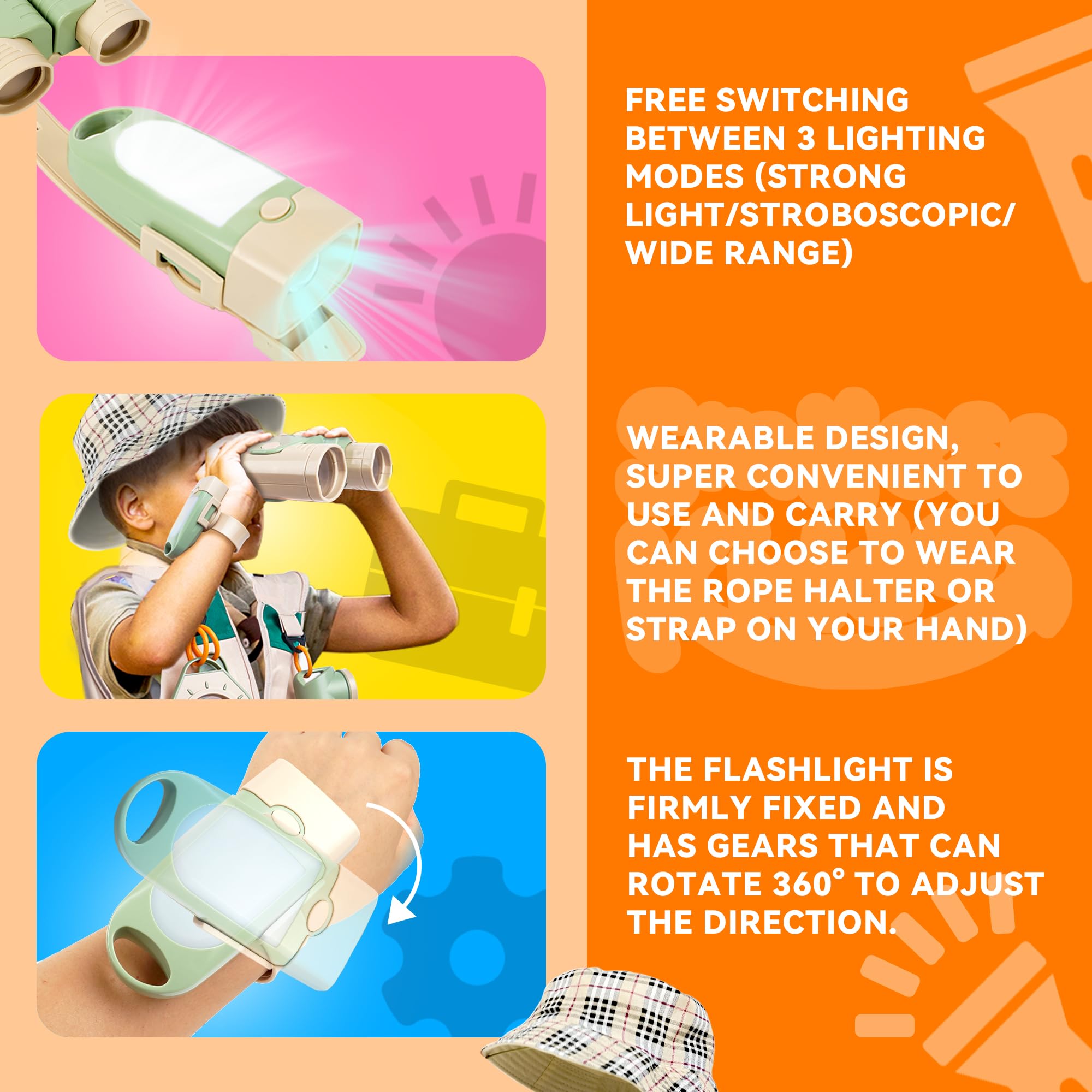 SMILESSKIDDO Kids Explorer Kit, 27 Pcs Outdoor Explorer Kit & Bug Catching Kits - Kid Nature Kits Outdoor Camping Adventure Toys for Kids 3+ Years Old